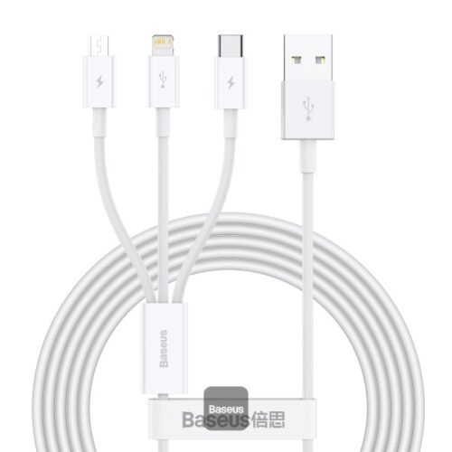 Baseus Fast Charging Data Cable USB to M+L+C 3.5A 1.5M