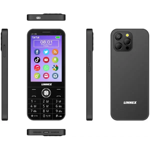 393407_800X800 Linnex LX 4G+ Feature Phone with Dual SIM